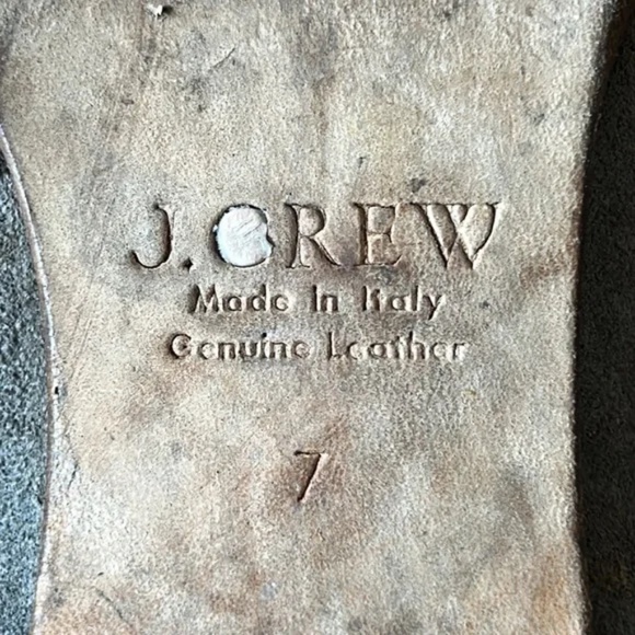 J. Crew Aggie Suede Leather Ankle Boots Booties Block Heel in Mink Size 7 - Picture 12 of 14